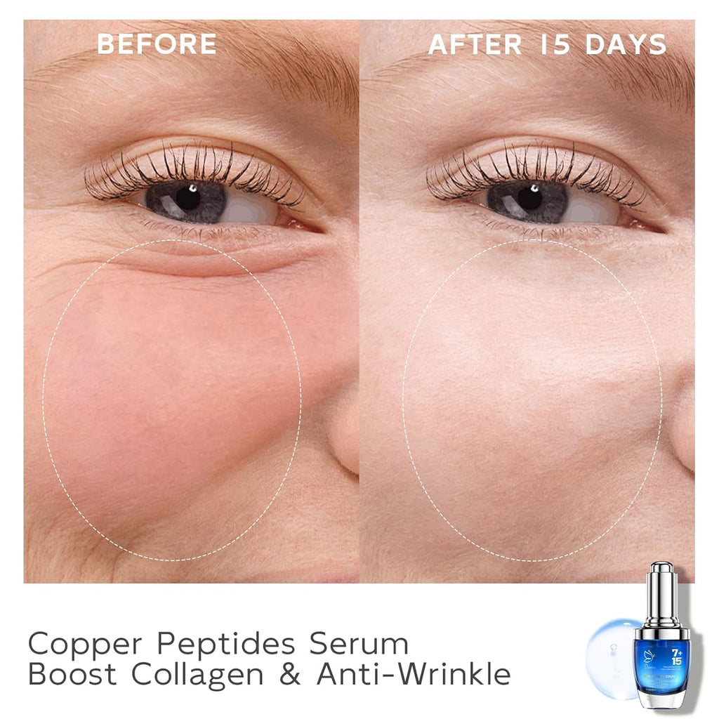 Dumie Copper Peptide Serum for Face | GHK-Cu & EGF Anti-Aging, Hydration & Firming | 25mL (Korean Skincare)