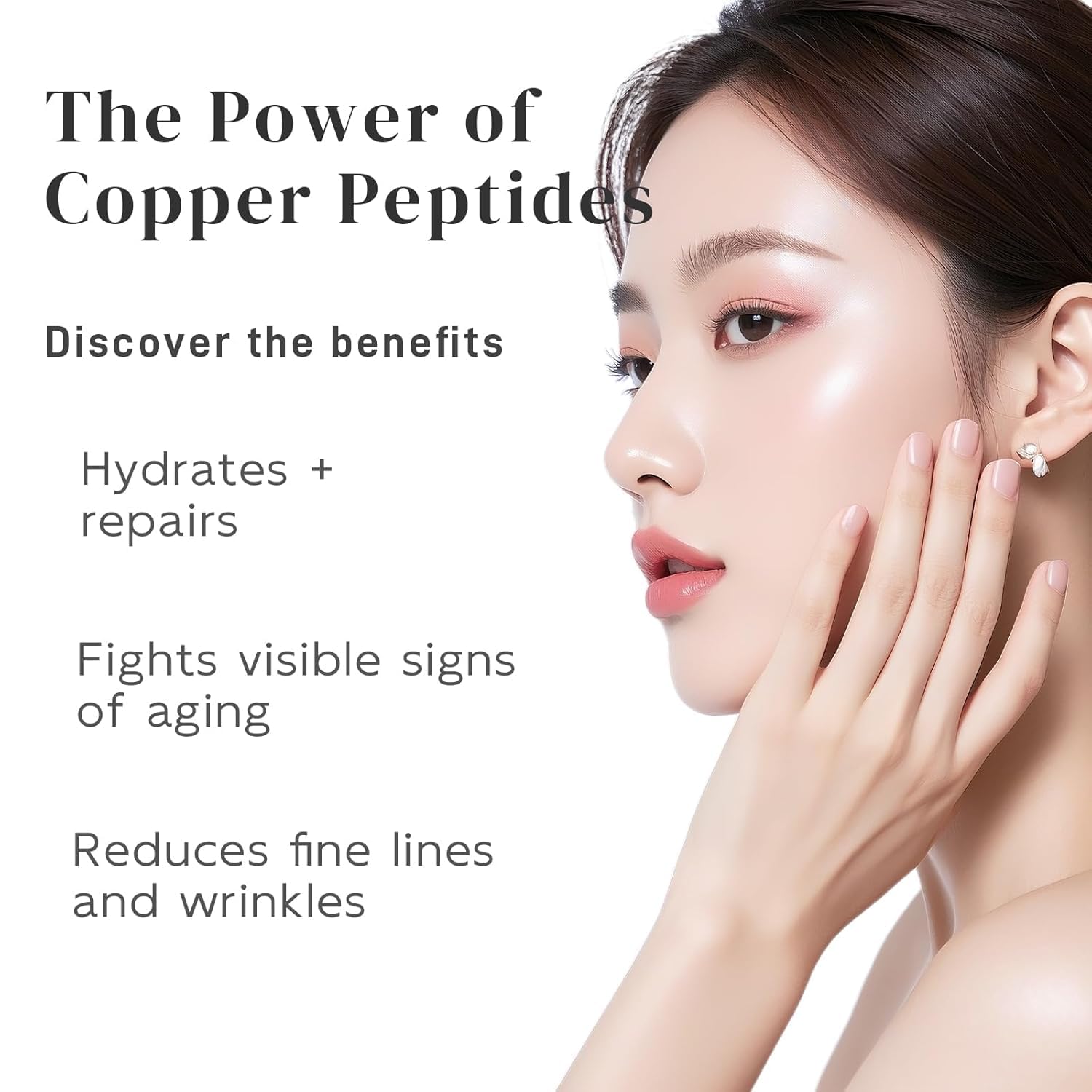Dumie Copper Peptide Serum for Face | GHK-Cu & EGF Anti-Aging, Hydration & Firming | 25mL (Korean Skincare)