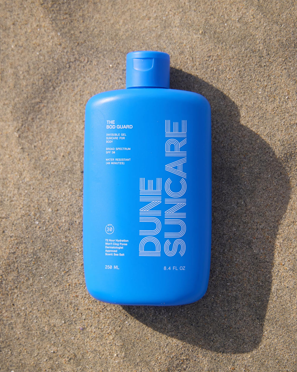 DUNE SUNCARE The Bod Guard: Award-Winning Clear Gel Sunscreen SPF 30 | 72-Hour Hydration, 40-Min Water Resistant (8.4 Fl Oz)