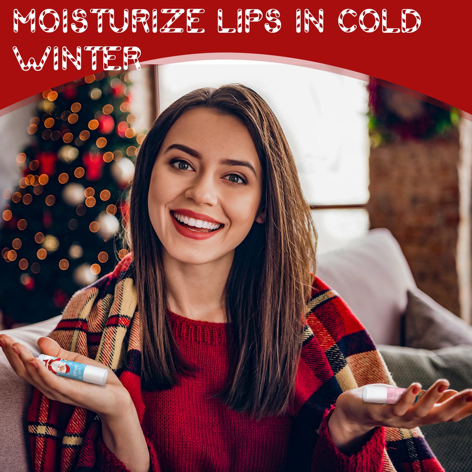 Dunzy 100 Pack Christmas Lip Balm Gifts – Bulk Stocking Stuffers & Gift Ideas
