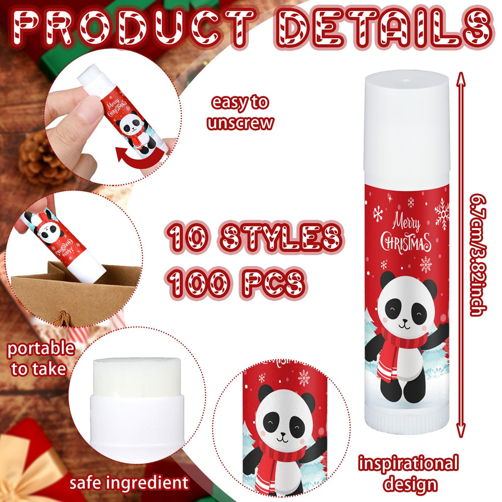 Dunzy 100 Pack Christmas Lip Balm Gifts – Bulk Stocking Stuffers & Gift Ideas