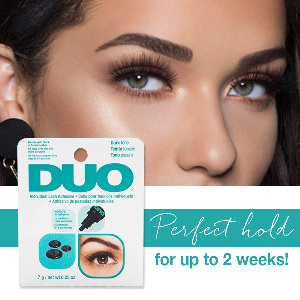 DUO Individual Lash Adhesive Dark – Strong Hold, Quick-Dry Lash Glue (0.25 oz, 2 Pack)