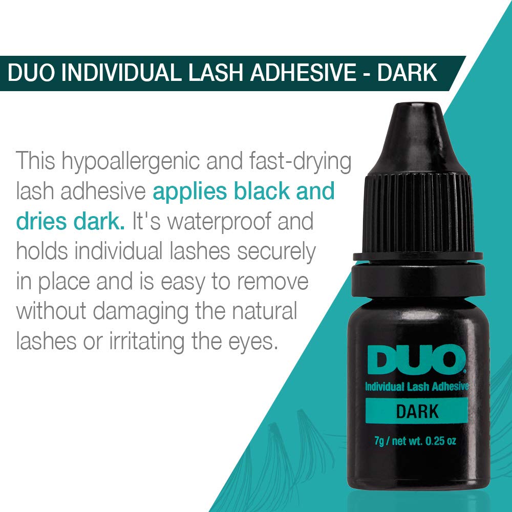 DUO Individual Lash Adhesive Dark – Strong Hold, Quick-Dry Lash Glue (0.25 oz, 2 Pack)