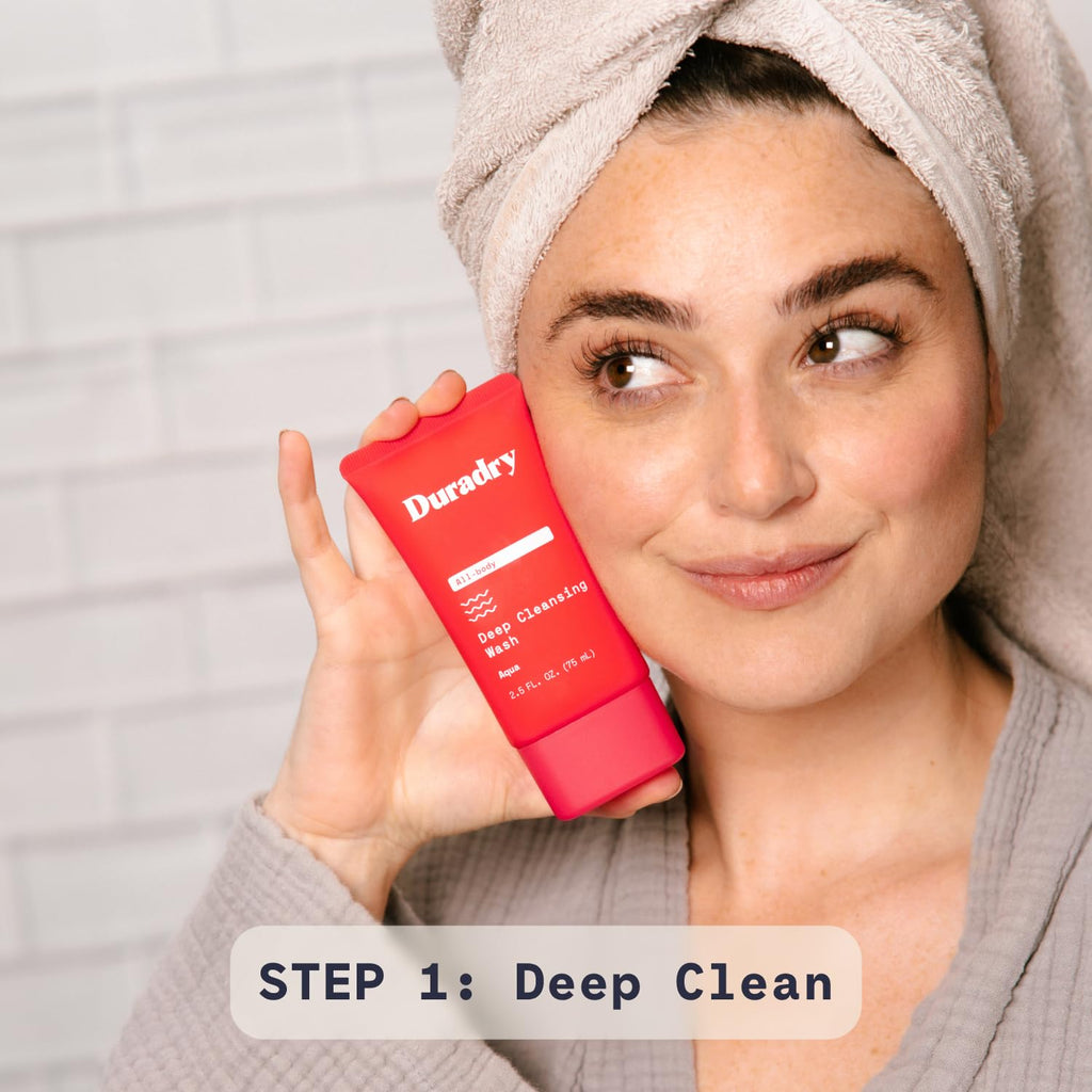 Duradry 3-Step System – Antiperspirant Stick, Sweat-Minimizing Gel, Barca Body Wash