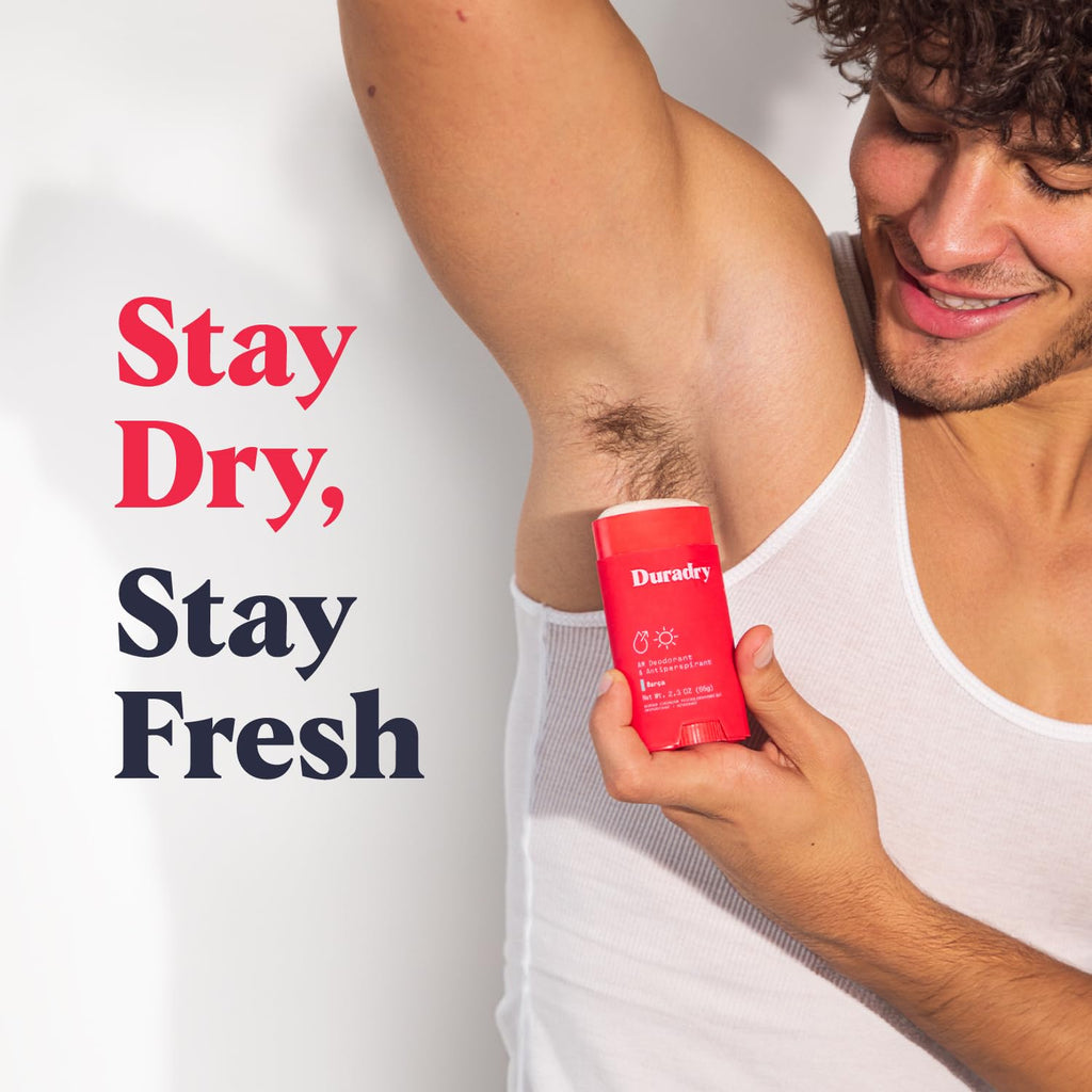 Duradry Clinical-Strength Antiperspirant Deodorant for Women and Men – 90% Natural, Talc & Silicone-Free
