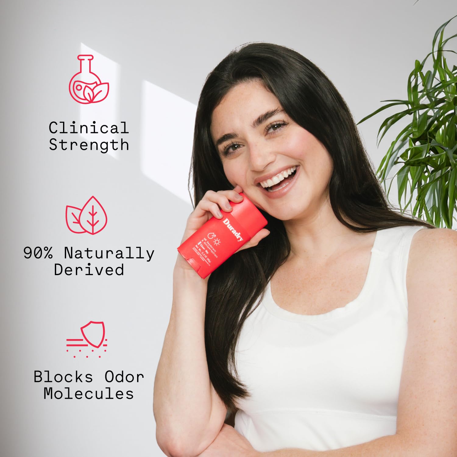 Duradry Clinical-Strength Antiperspirant Deodorant for Women and Men – 90% Natural, Talc & Silicone-Free