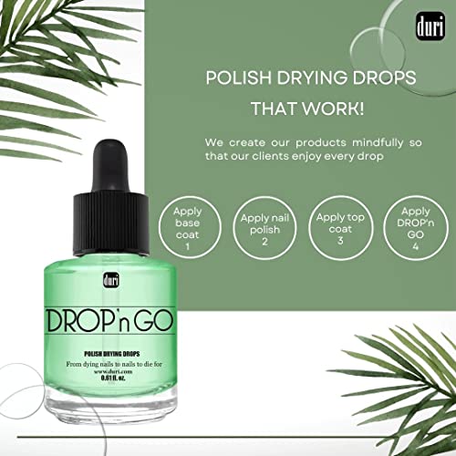 duri Brush'n Go Top Coat & Drop'n Go Drying Drops – Fast Dry, Wet-Look Shine, Vegan