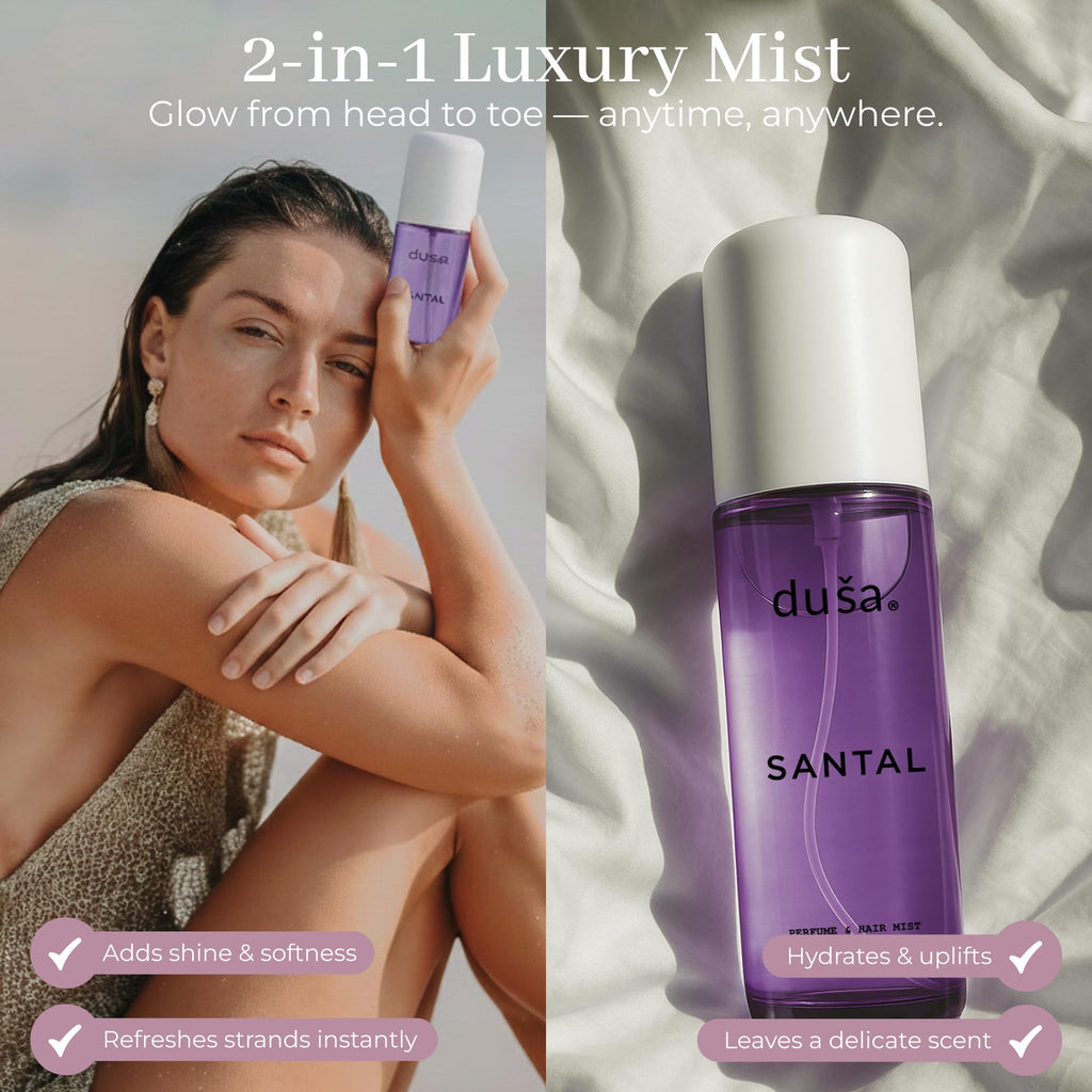 DUSA Santal Hair Perfume & Body Mist for Women — Long-Lasting Fragrance, 100 ml