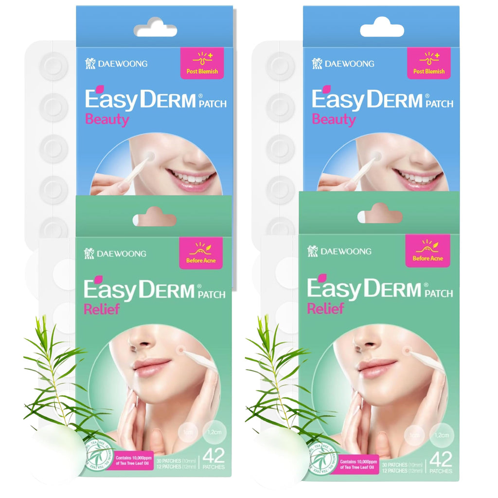 DWEasyDerm EasyDerm Pimple Patch Duo Bundle – 168 Patches | Hydrocolloid + Tea Tree Relief