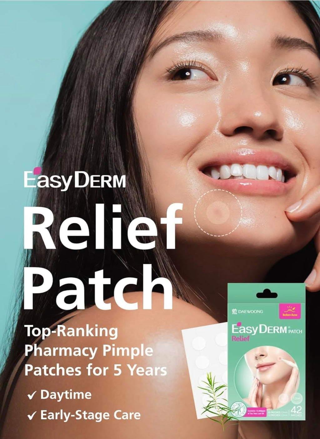 DWEasyDerm EasyDerm Pimple Patch Duo Bundle – 168 Patches | Hydrocolloid + Tea Tree Relief
