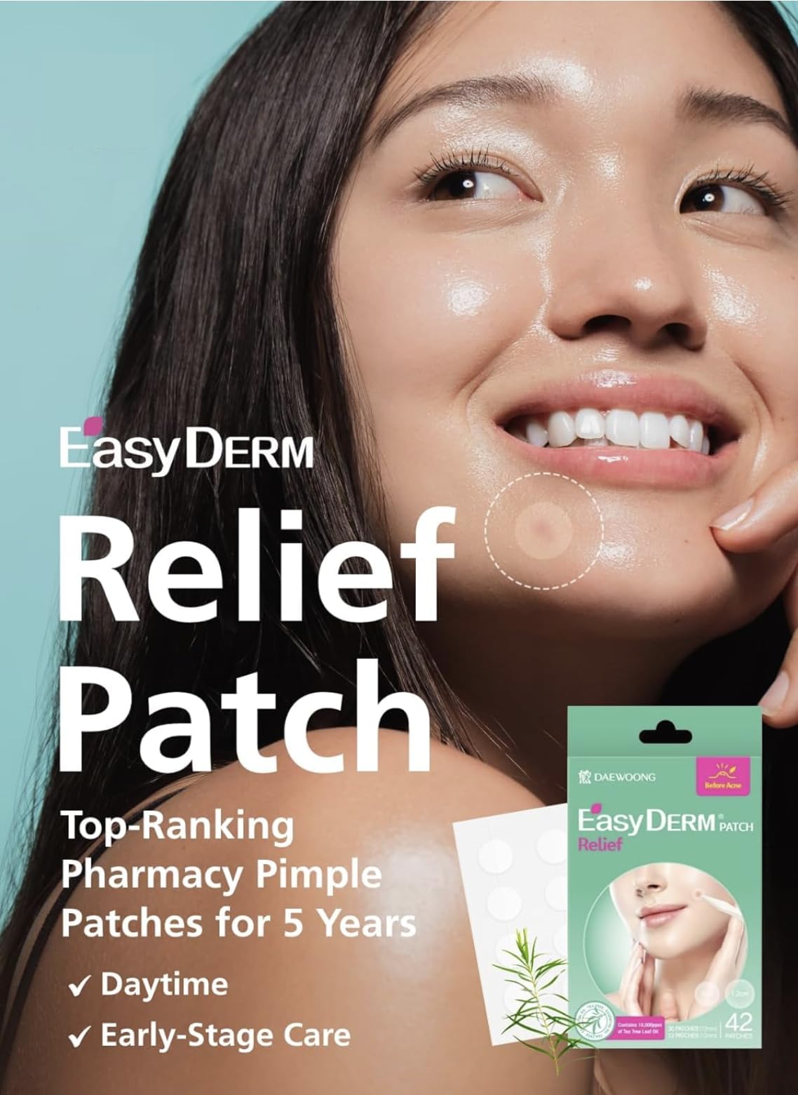 DWEasyDerm EasyDerm Pimple Patch Duo Bundle – 168 Patches | Hydrocolloid + Tea Tree Relief