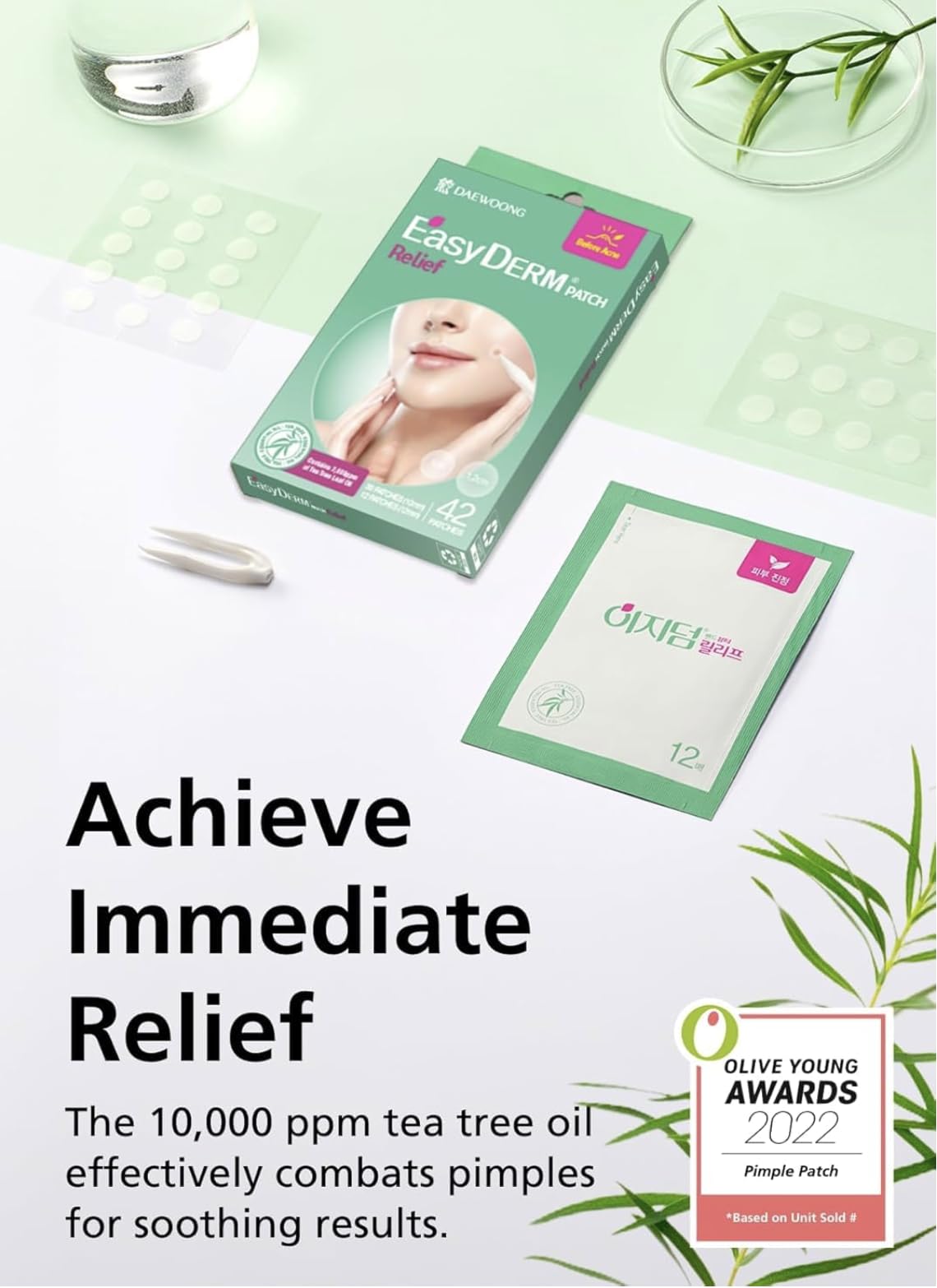 DWEasyDerm EasyDerm Pimple Patch Duo Bundle – 168 Patches | Hydrocolloid + Tea Tree Relief