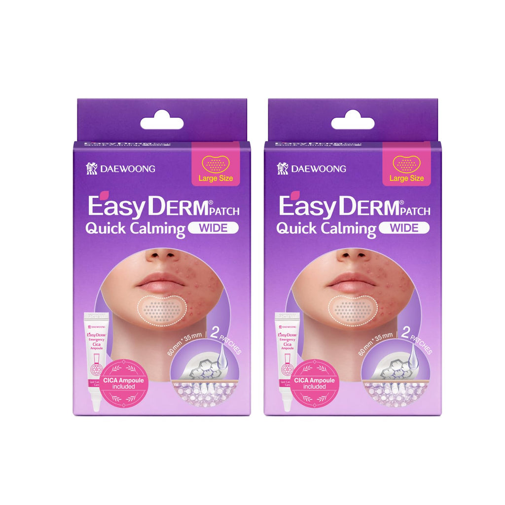 DWEasyDerm EasyDerm Quick Calming Magnesium Patches Wide – 2 Packs / 4 XL Patches | Waterproof Hydrocolloid, Amazon Exclusive