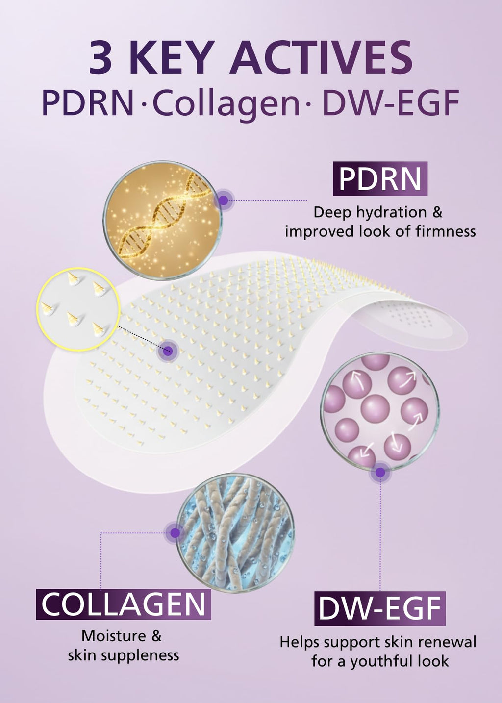 DWEasyDerm Easyderm PDRN Anti-Wrinkle Patch – Under Eye & Smile Lines, 8 Patches, Collagen & EGF