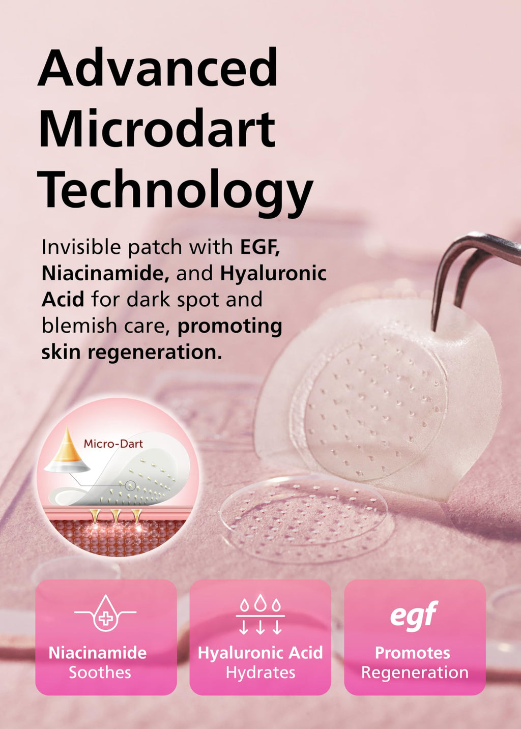 Easyderm Real Calming Patch – 6-Spot K-Beauty Patch with Niacinamide, Hyaluronic Acid & EGF | DWEasyDerm