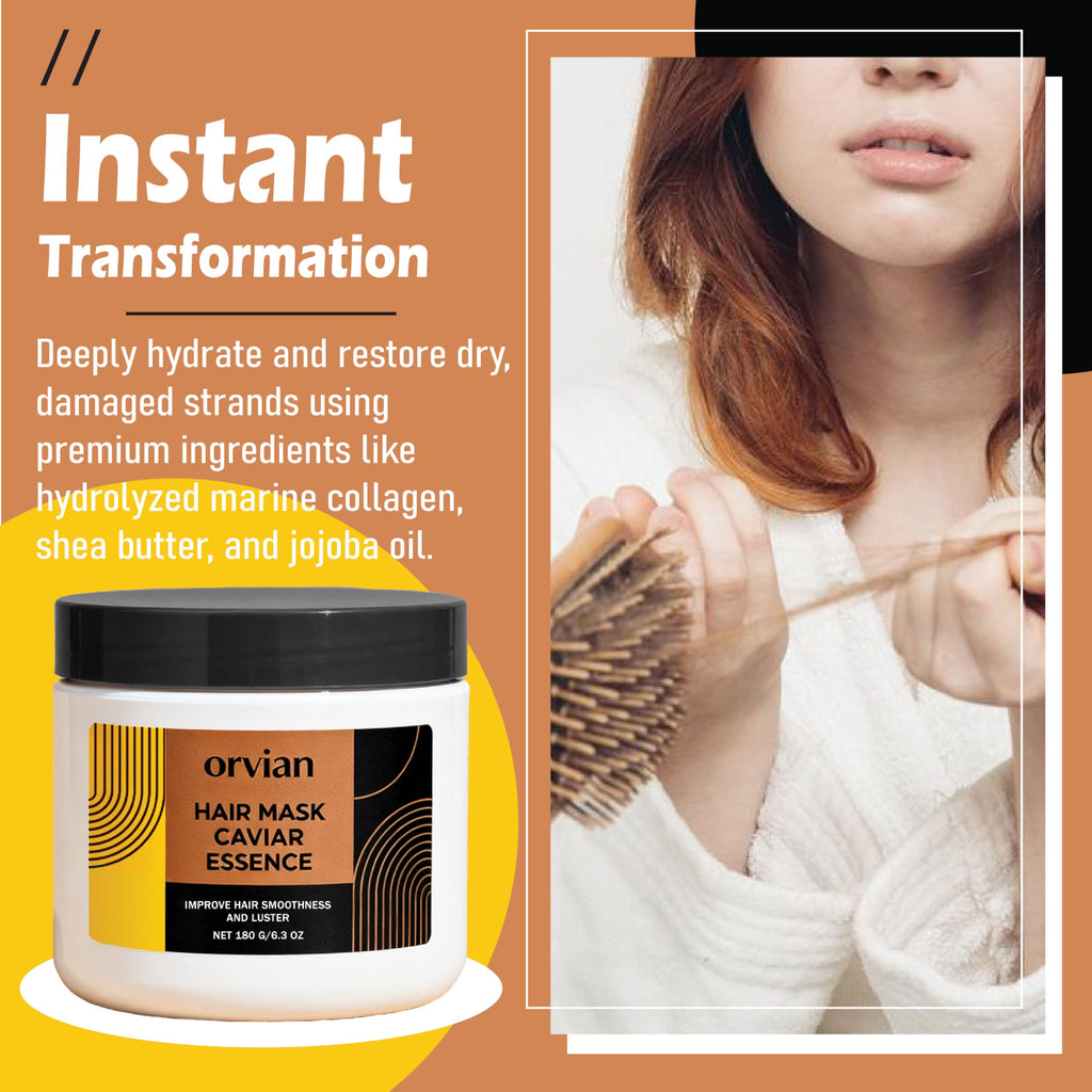 DYALE Orvian Caviar Hair Mask - Deep Repair & Hydration for Dry, Damaged Hair (180 g)