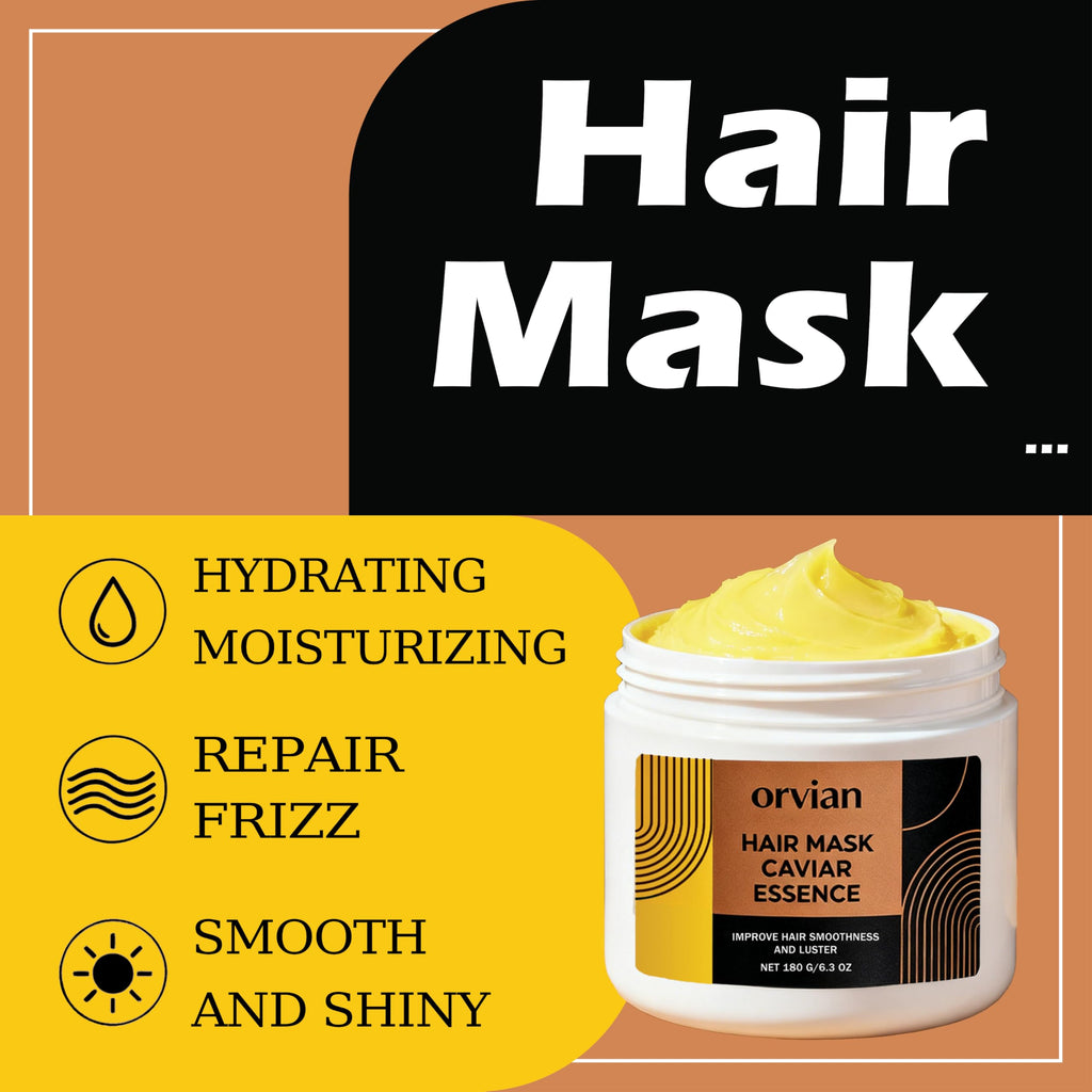 DYALE Orvian Caviar Hair Mask - Deep Repair & Hydration for Dry, Damaged Hair (180 g)