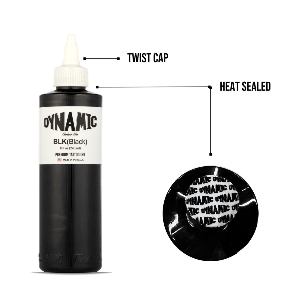 Dynamic Color Co Black Ink 8oz Bottle – Pre-Dispersed Tattoo Ink