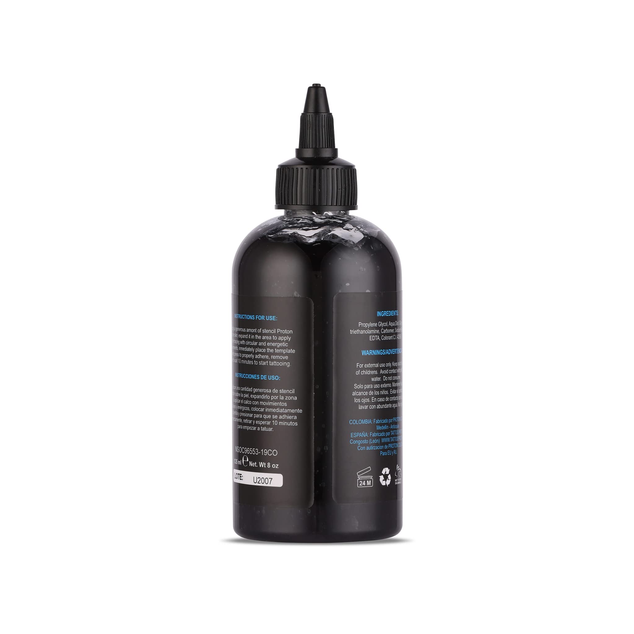Dynamic Color Co Proton Tattoo Stencil Primer Gel - Black, 8oz