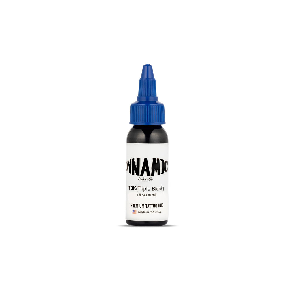 Dynamic Color Co Triple Black Ink Bottle 1oz – Pre-Dispersed Vegan Tattoo Ink
