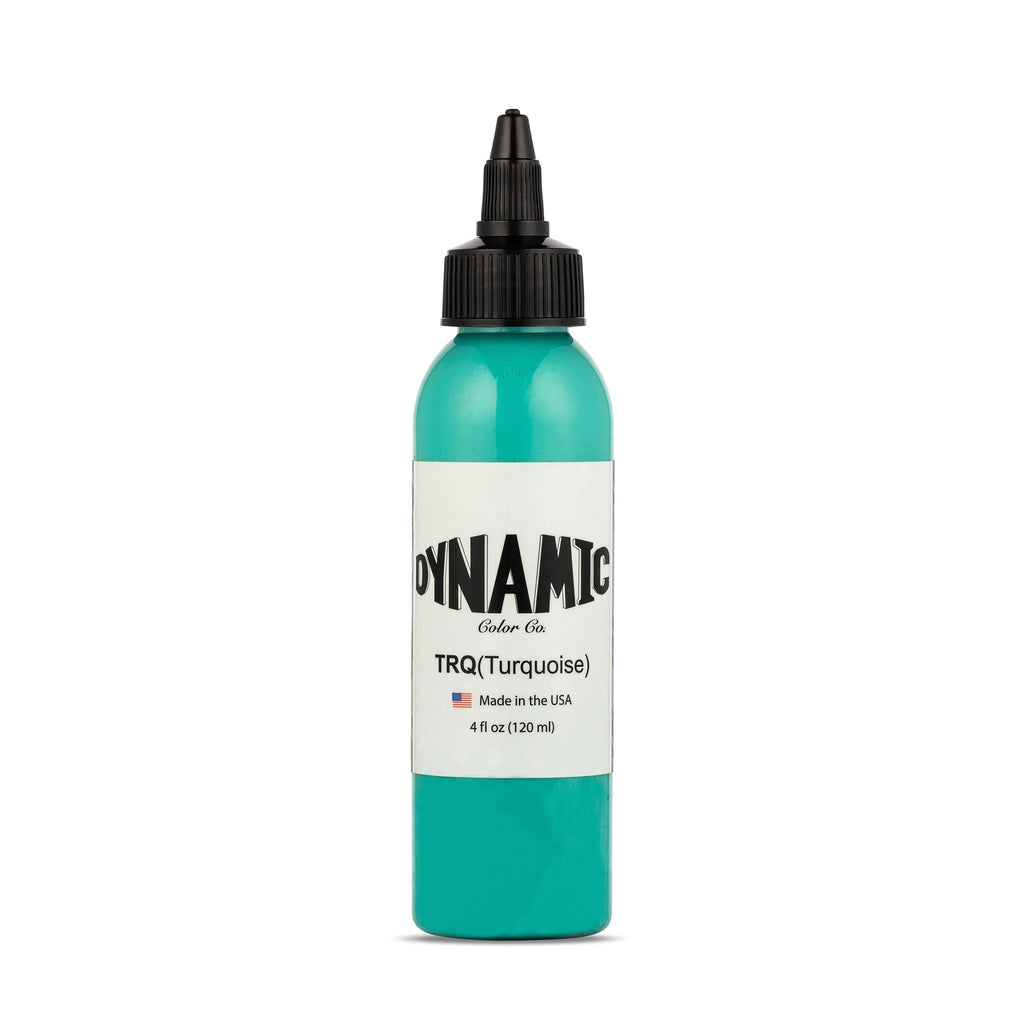 Dynamic Color Co Turquoise Tattoo Ink — 1 oz Bottle, Long-Lasting, Vivid Color, Sterilized, Made in USA