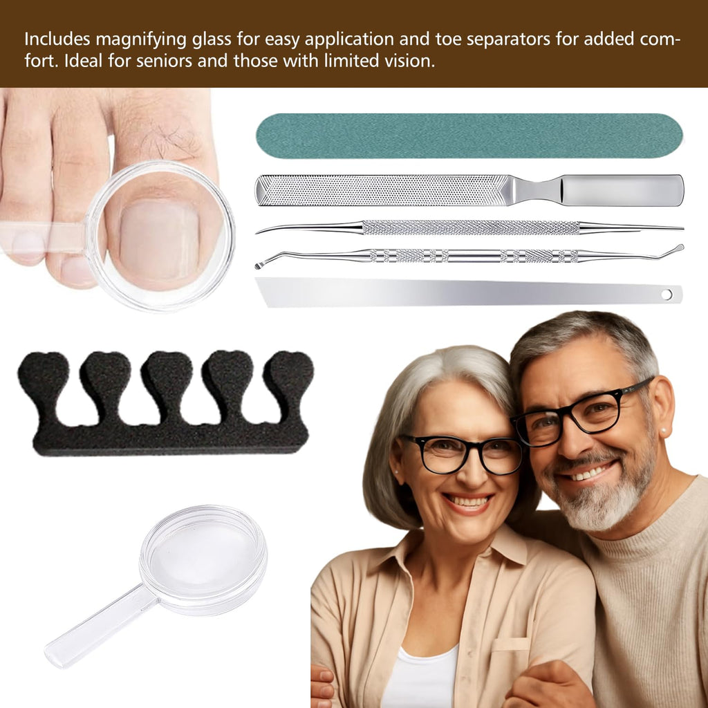 Dynaxor Ingrown Toenail Corrector Kit with Magnifier – Home Nail Care Tools