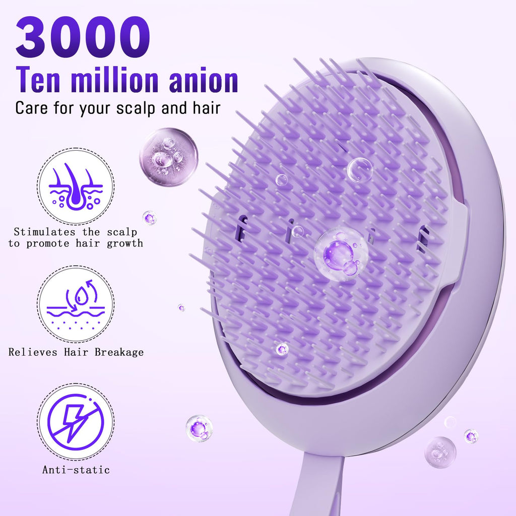DYUHOOAO Scalp Massager Hair Growth Brush – Electric Head Massager with Sonic Vibration (Purple)