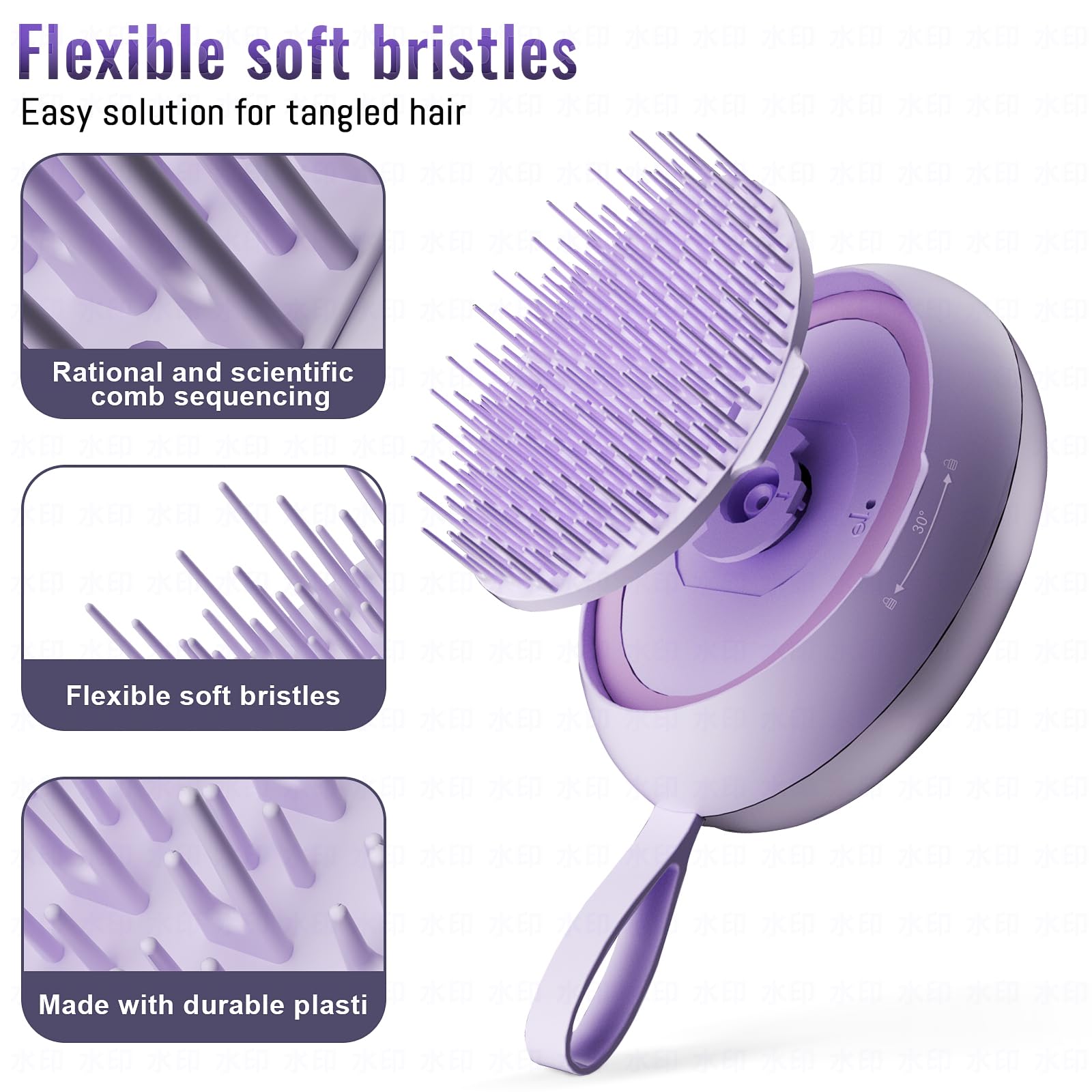 DYUHOOAO Scalp Massager Hair Growth Brush – Electric Head Massager with Sonic Vibration (Purple)