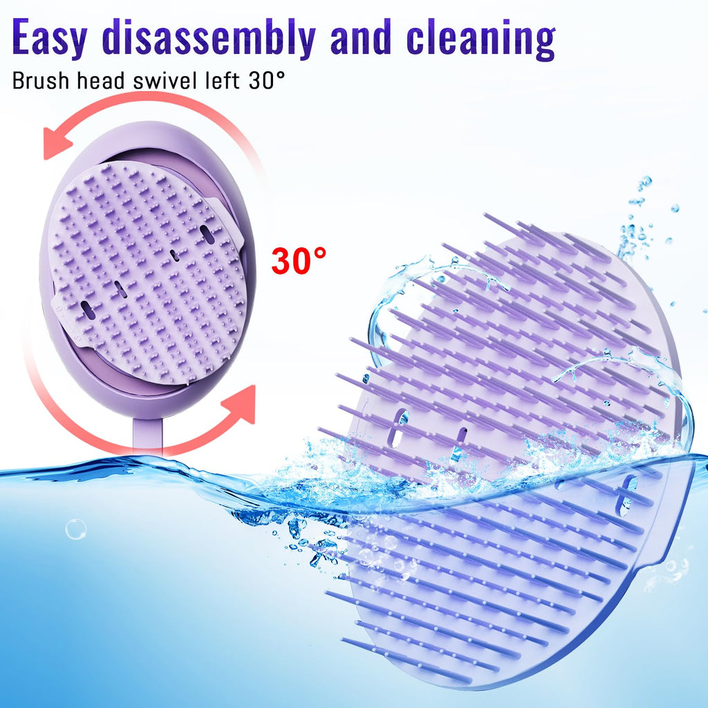 DYUHOOAO Scalp Massager Hair Growth Brush – Electric Head Massager with Sonic Vibration (Purple)