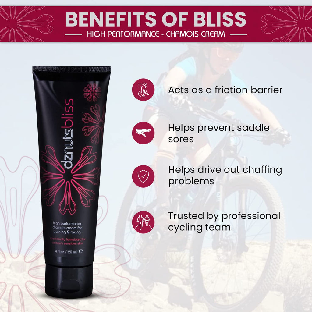 dznuts Pro Chamois Cream, Bliss Chamois Cream & Bald Shaving Cream – Saddle Sores & Razor Burn