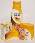 E de B Paw Paw Papaya Clarifying Lotion Set — 500ml Lotion, 1oz Tube, 300ml Jar, 1oz Oil, 7oz Soap