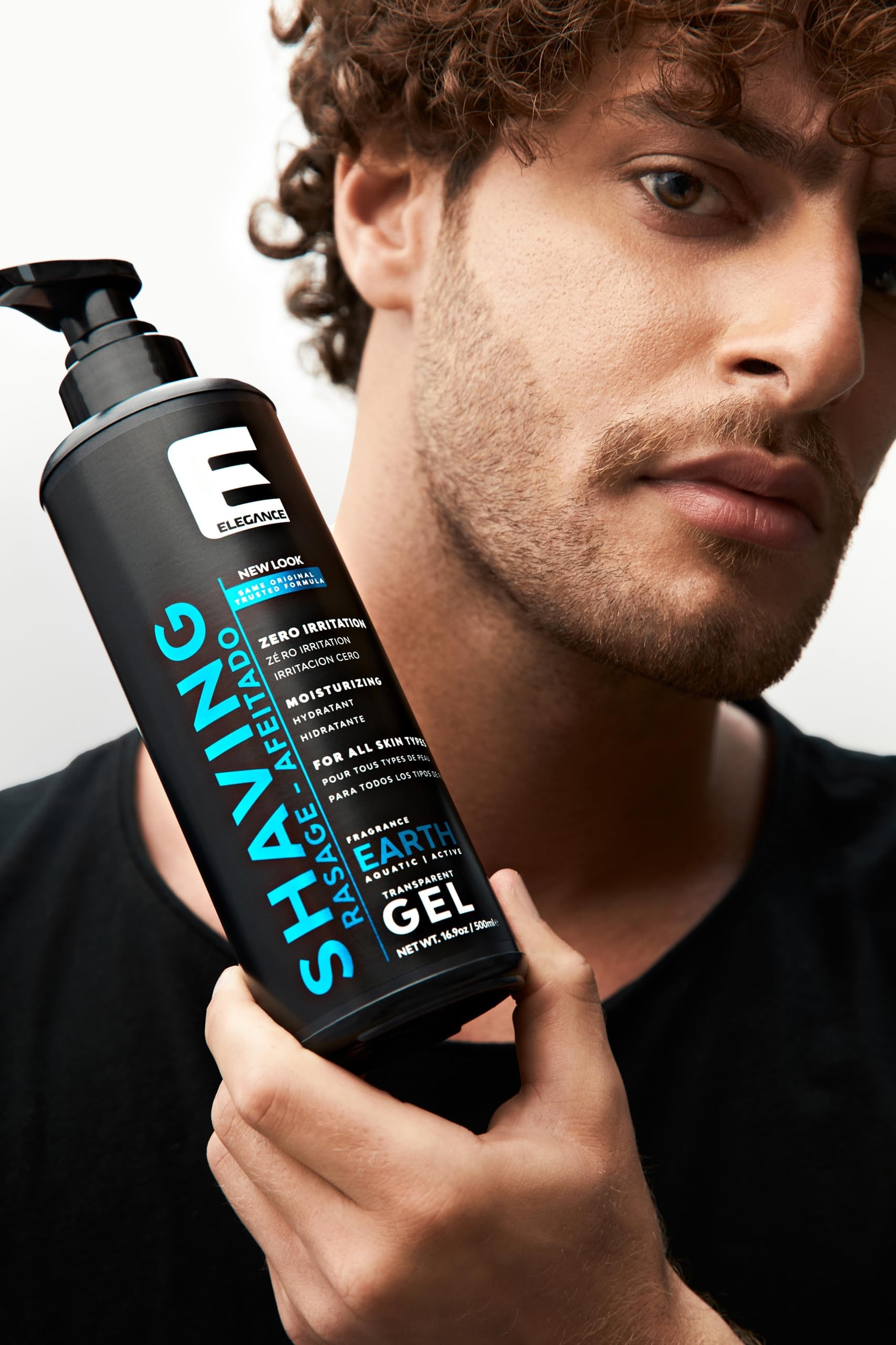 E Elegance Transparent Shaving Gel – Aquatic & Earth Fragrances, 16.9 oz