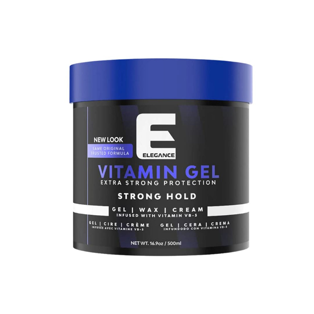 Elegance Vitamin Gel with Pro-VB-5 – 16.9 oz, Strong Hold, Maximum Hair Protection & Natural Shine | E Elegance