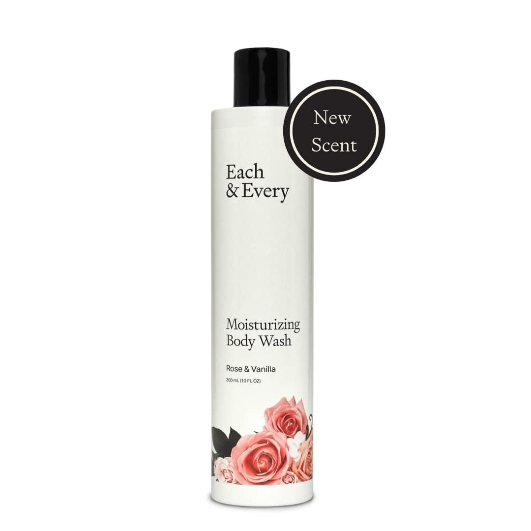 Each & Every Sensitive Skin Body Wash – Rose & Vanilla | Moisturizing, All-Natural, Recyclable Packaging