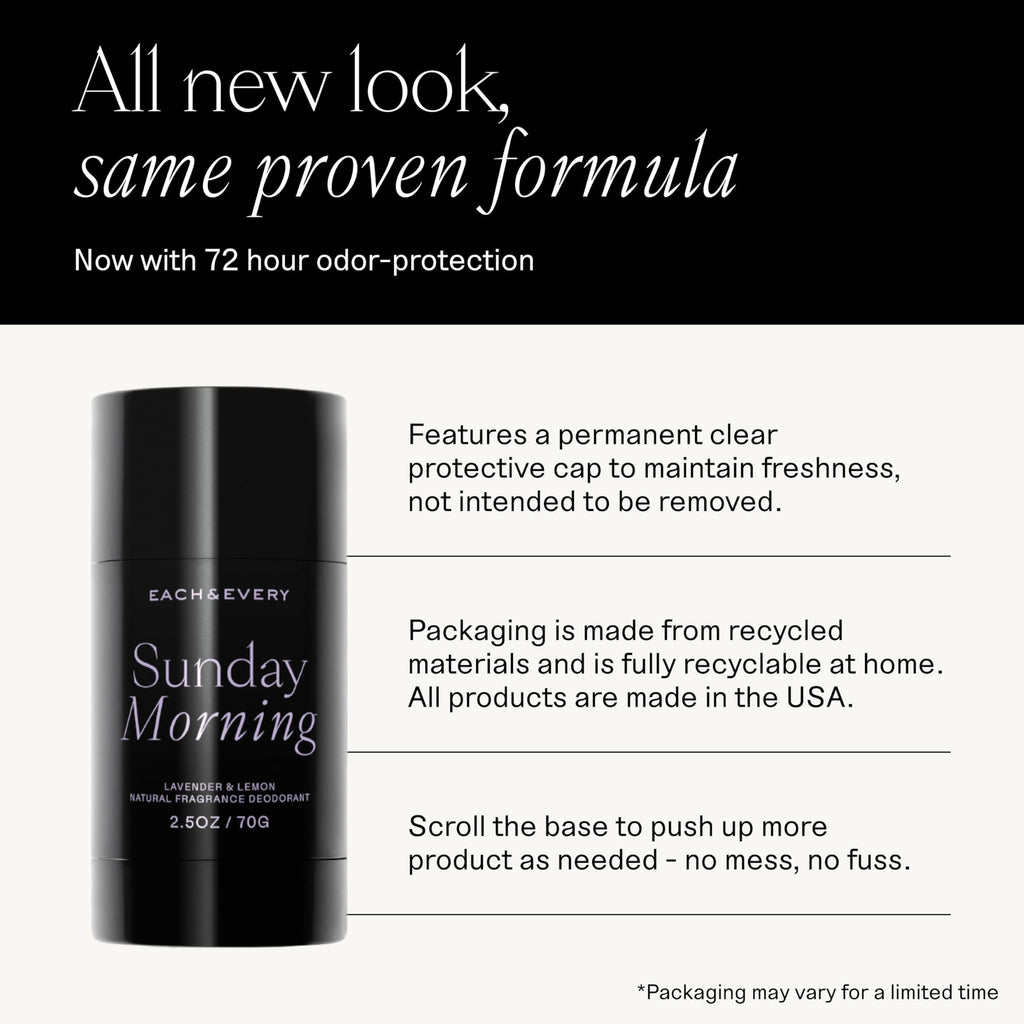 Each & Every Aluminum-Free Deodorant for Women & Men – Lavender & Lemon | EWG Verified