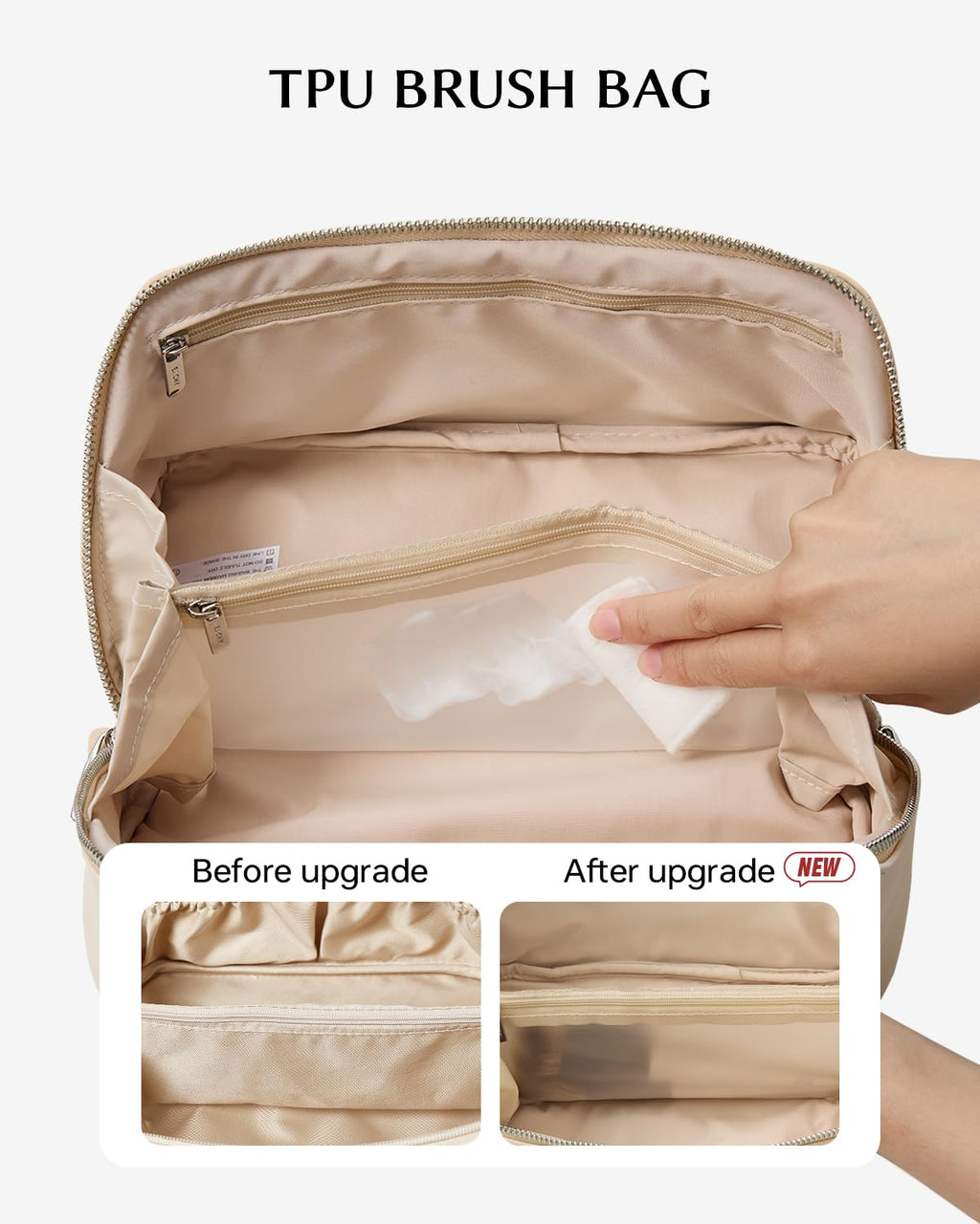 EACHY Personalized Makeup Bag – Travel Cosmetic Case with Zipper & Handle