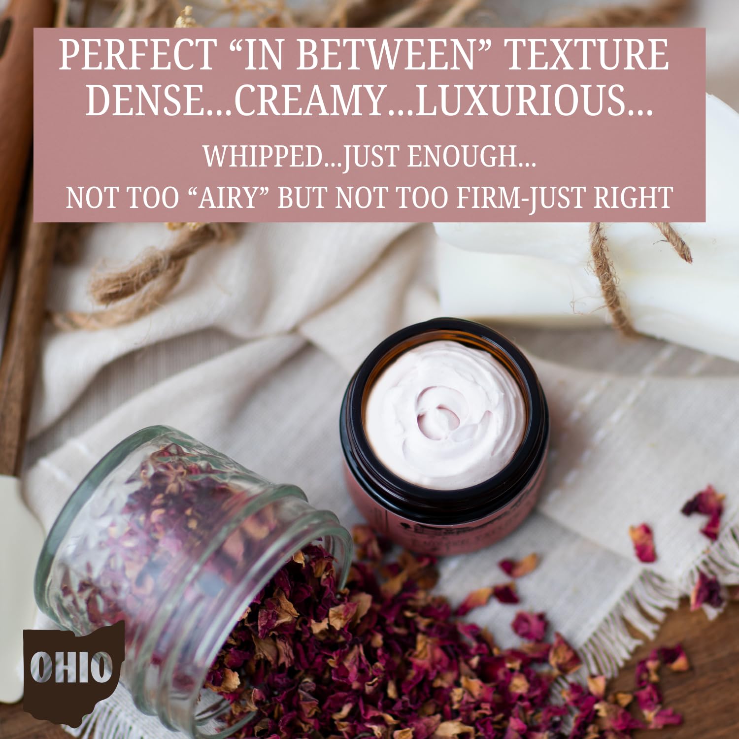 EAP ACRES Rose-Infused Whipped Tallow Balm – Grass-Fed Tallow, Manuka Honey & Jojoba Oil