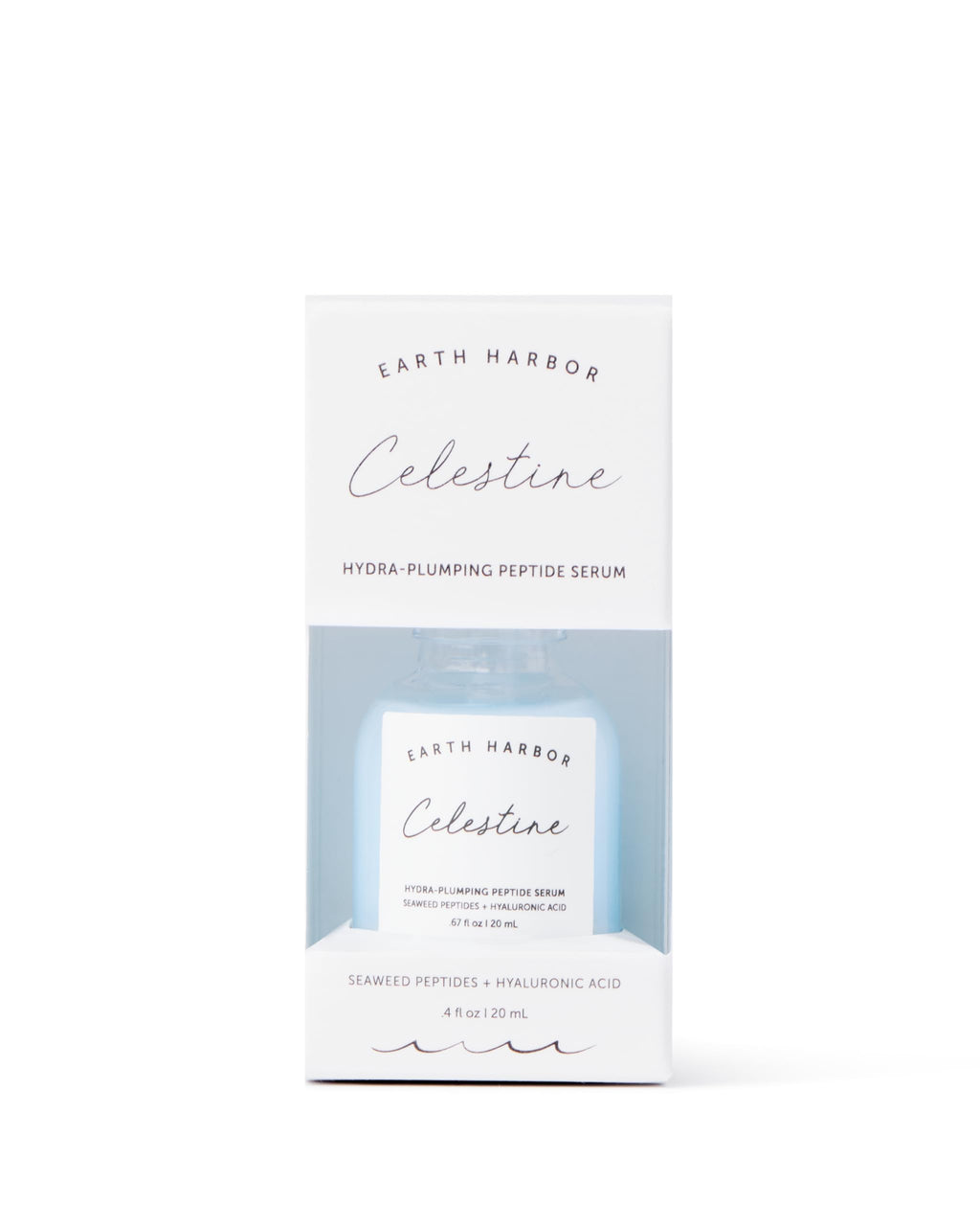 Earth Harbor Celestine Hydra-Plumping Peptide Serum | Skin Elasticity & Nutrients | Plant-Based & Vegan