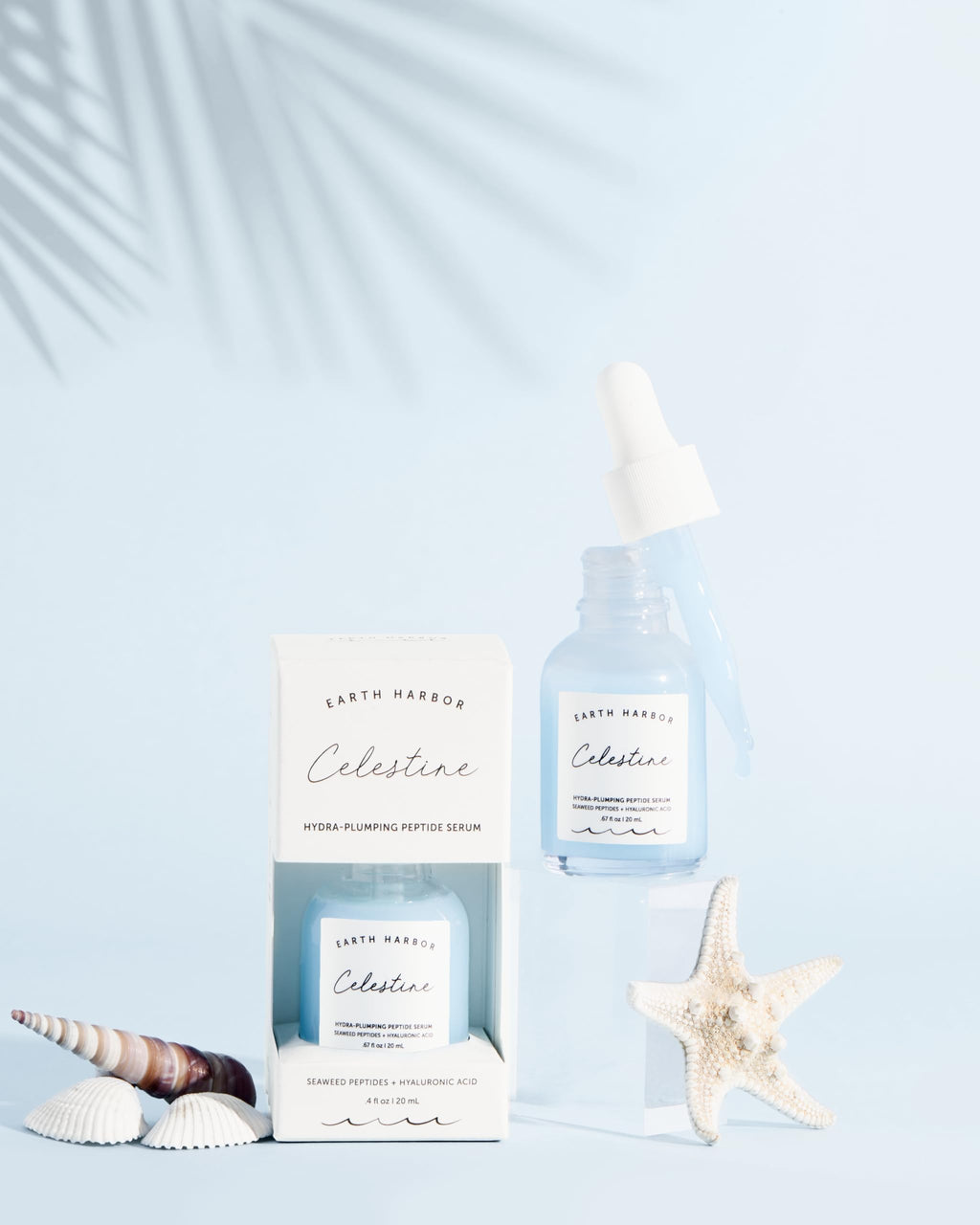 Earth Harbor Celestine Hydra-Plumping Peptide Serum | Skin Elasticity & Nutrients | Plant-Based & Vegan