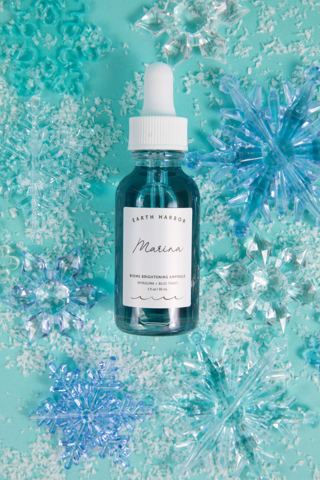 Earth Harbor MARINA Biome Brightening Ampoule – Brightens & Balances | Blue Tansy, Spirulina & Squalane | 1 fl oz
