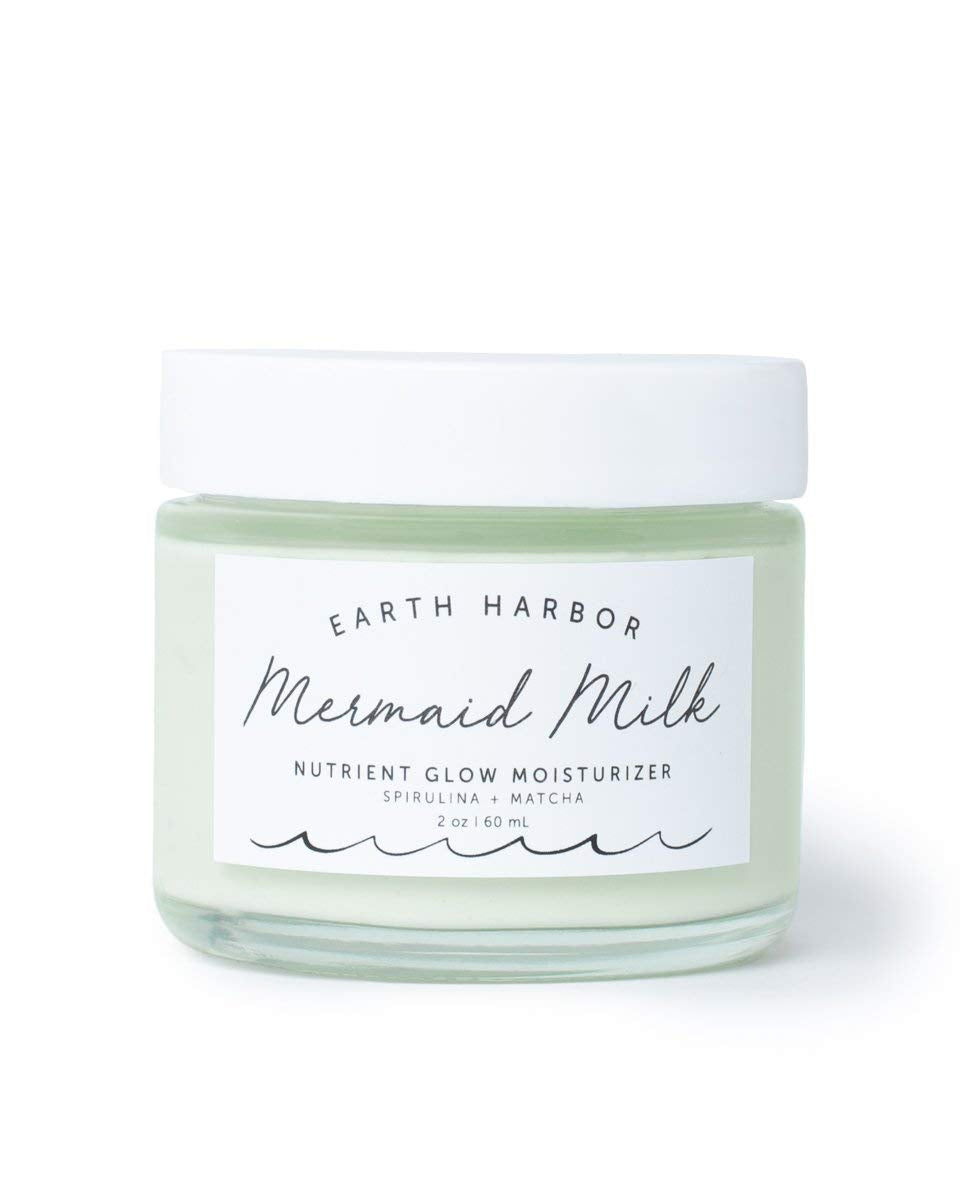 Earth Harbor Mermaid Milk Nutrient Glow Moisturizer | Lightweight Plant-Based Hydration with Matcha & Spirulina