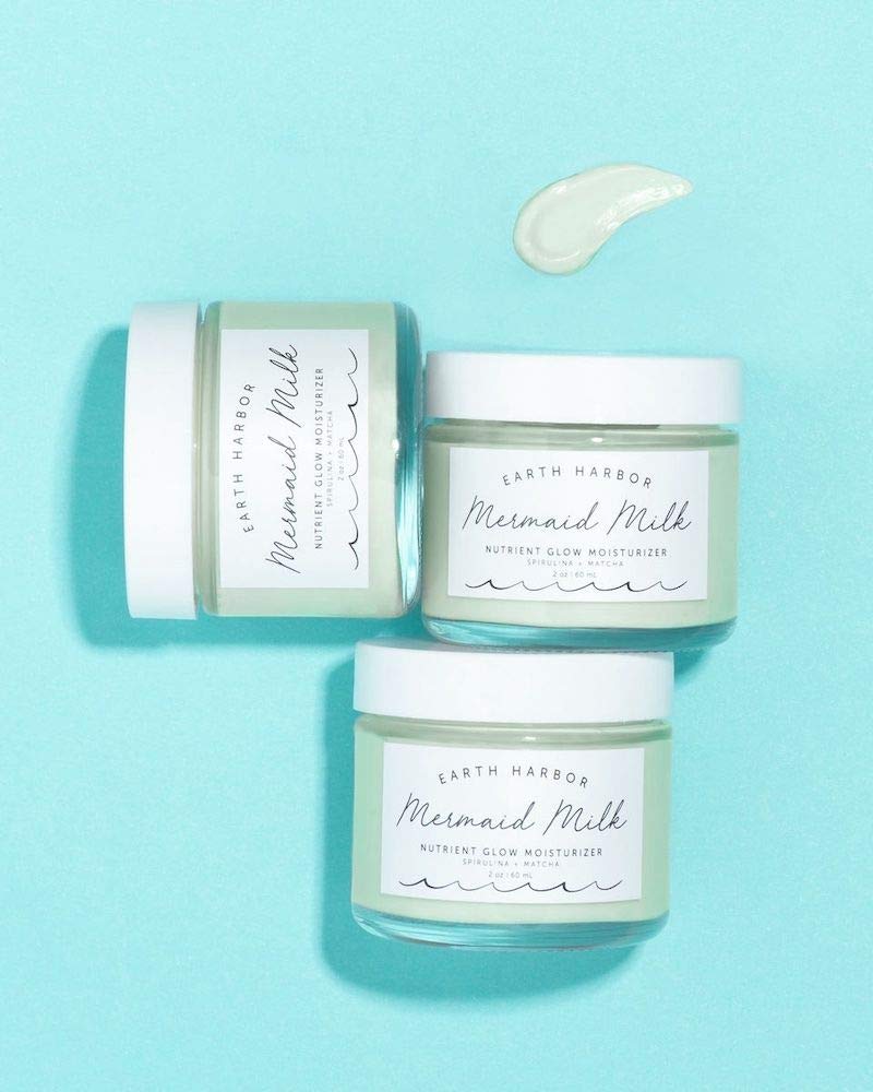 Earth Harbor Mermaid Milk Nutrient Glow Moisturizer | Lightweight Plant-Based Hydration with Matcha & Spirulina