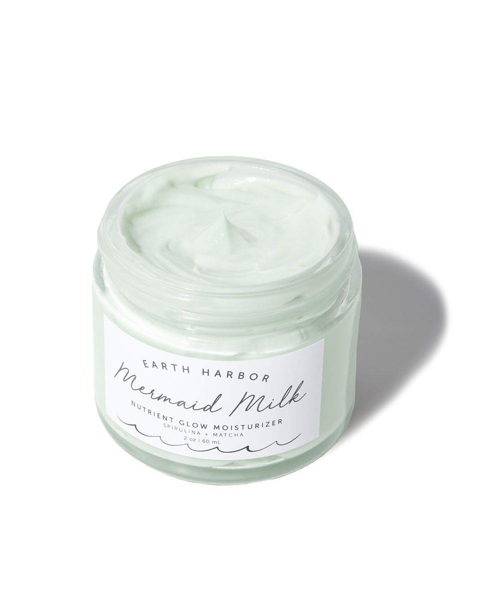 Earth Harbor Mermaid Milk Nutrient Glow Moisturizer | Lightweight Plant-Based Hydration with Matcha & Spirulina