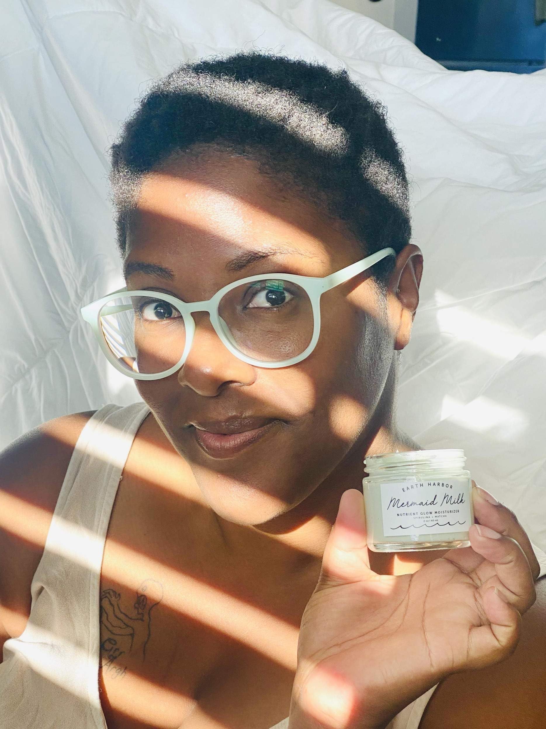 Earth Harbor Mermaid Milk Nutrient Glow Moisturizer | Lightweight Plant-Based Hydration with Matcha & Spirulina