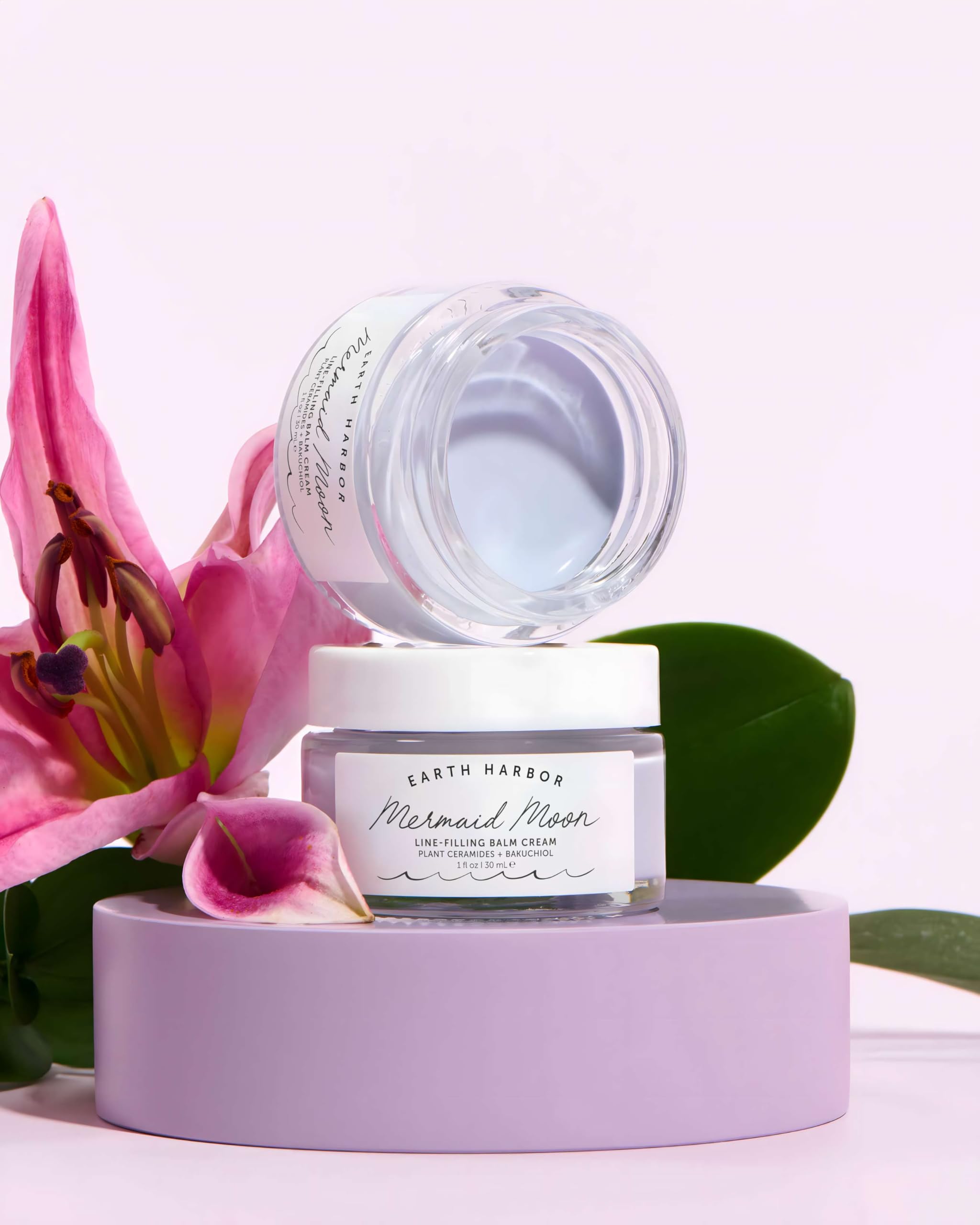 Earth Harbor Mermaid Moon Line-Filling Balm Cream — Vegan Night Treatment for Hydration & Wrinkle Care