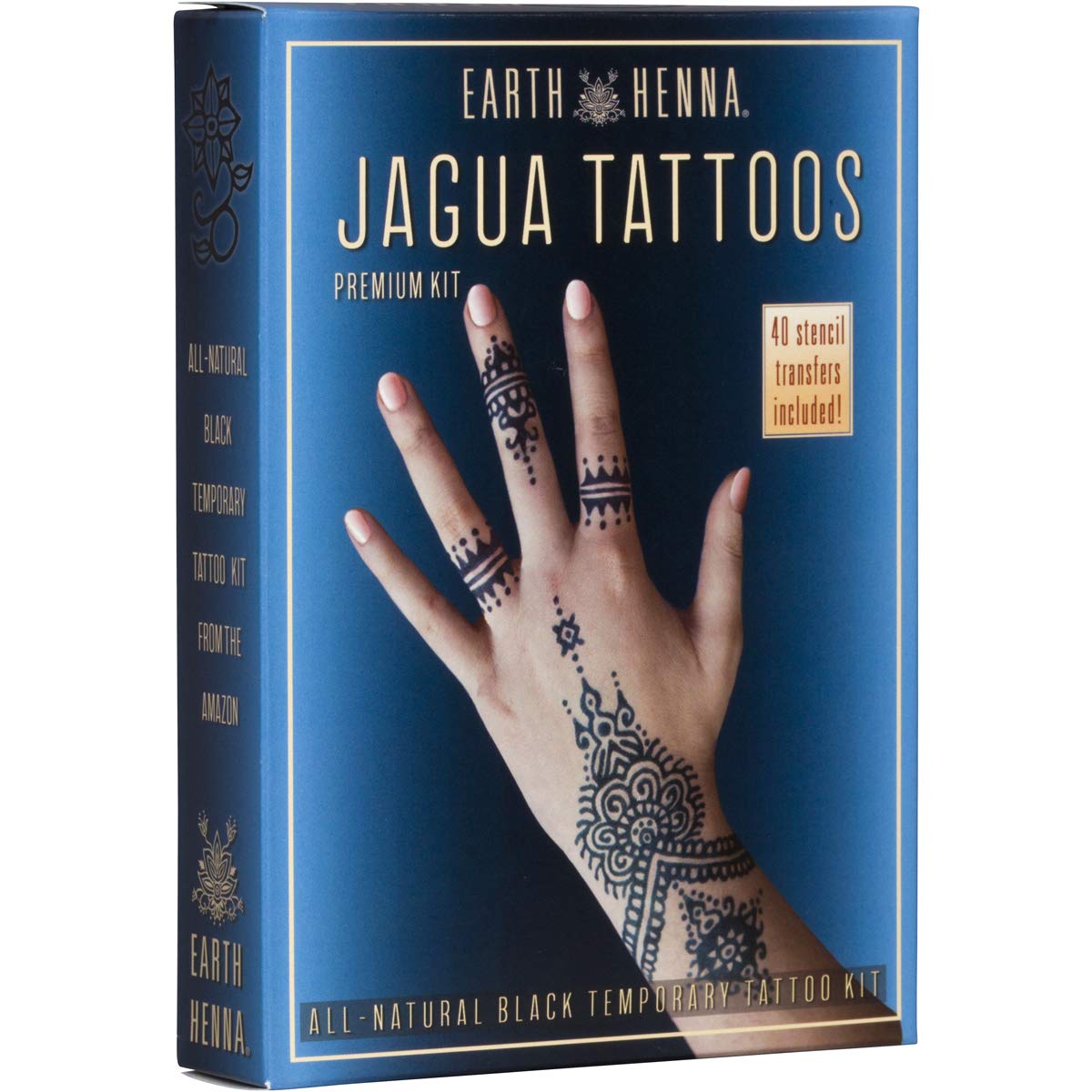 Earth Henna Organic Jagua Black Temporary Tattoo Kit – Made in USA