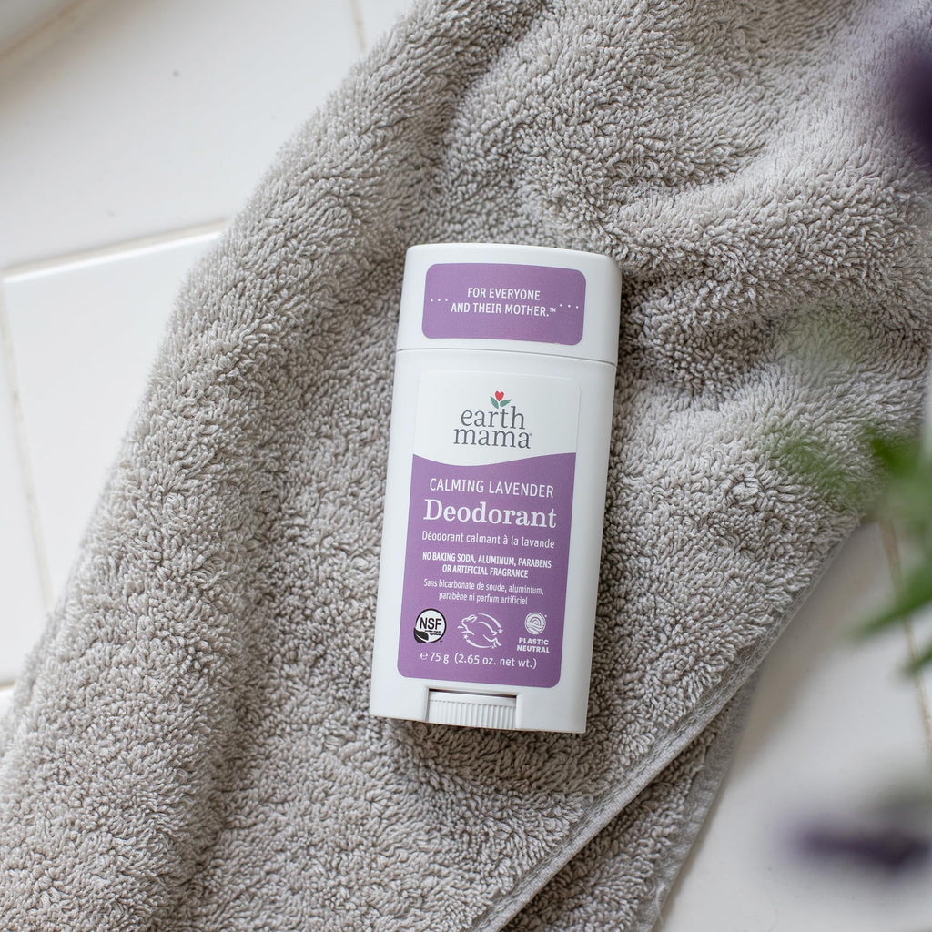 Earth Mama Calming Lavender Deodorant – Aluminum-Free, Safe for Sensitive Skin, Pregnancy & Nursing