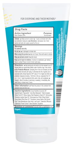 Earth Mama Uber-Sensitive Mineral Sunscreen Lotion SPF 40 | Non-Nano Zinc, Organic Oatmeal, 3oz 2-Pack