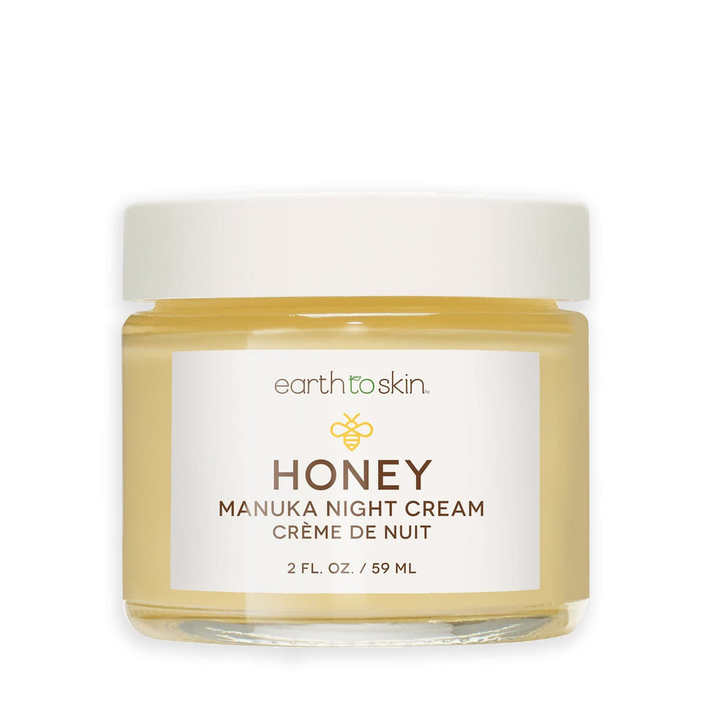 Earth To Skin Honey Manuka Calming Night Cream – Nourishing Moisturizer, 2 oz