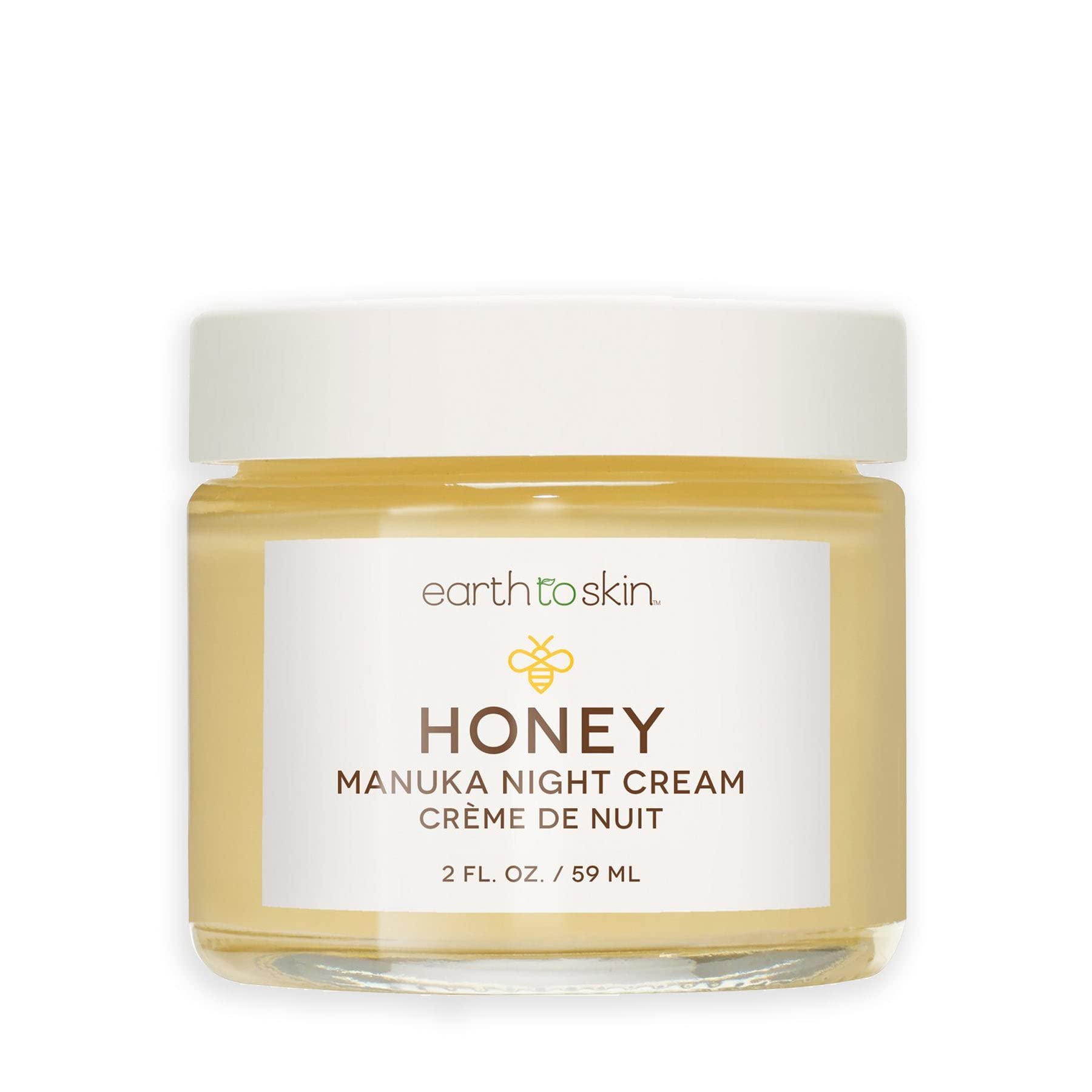 Earth To Skin Honey Manuka Calming Night Cream – Nourishing Moisturizer, 2 oz